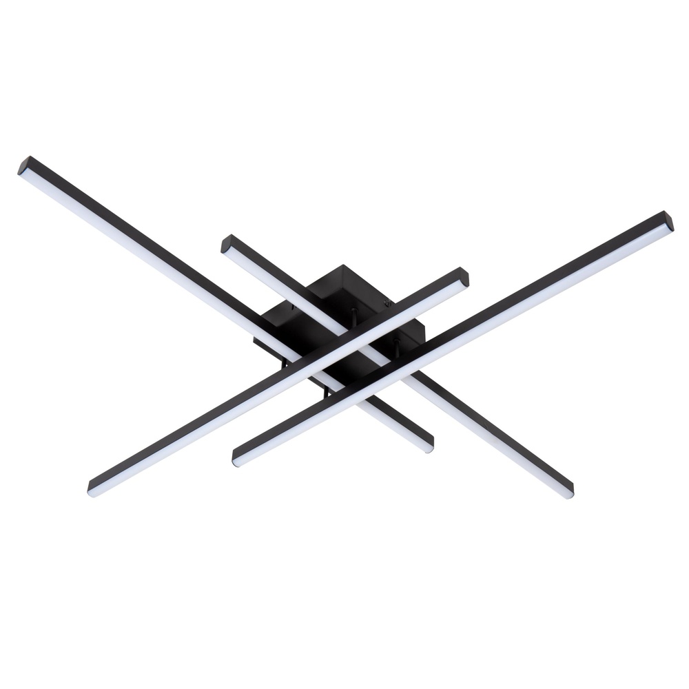 Lucide Moderne plafondlampNovak zwart dimbaar - 78100/42/30